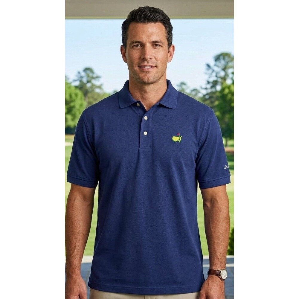 Master’s Collection Men’s Blue Polo Short Sleeve Shirt Size XL